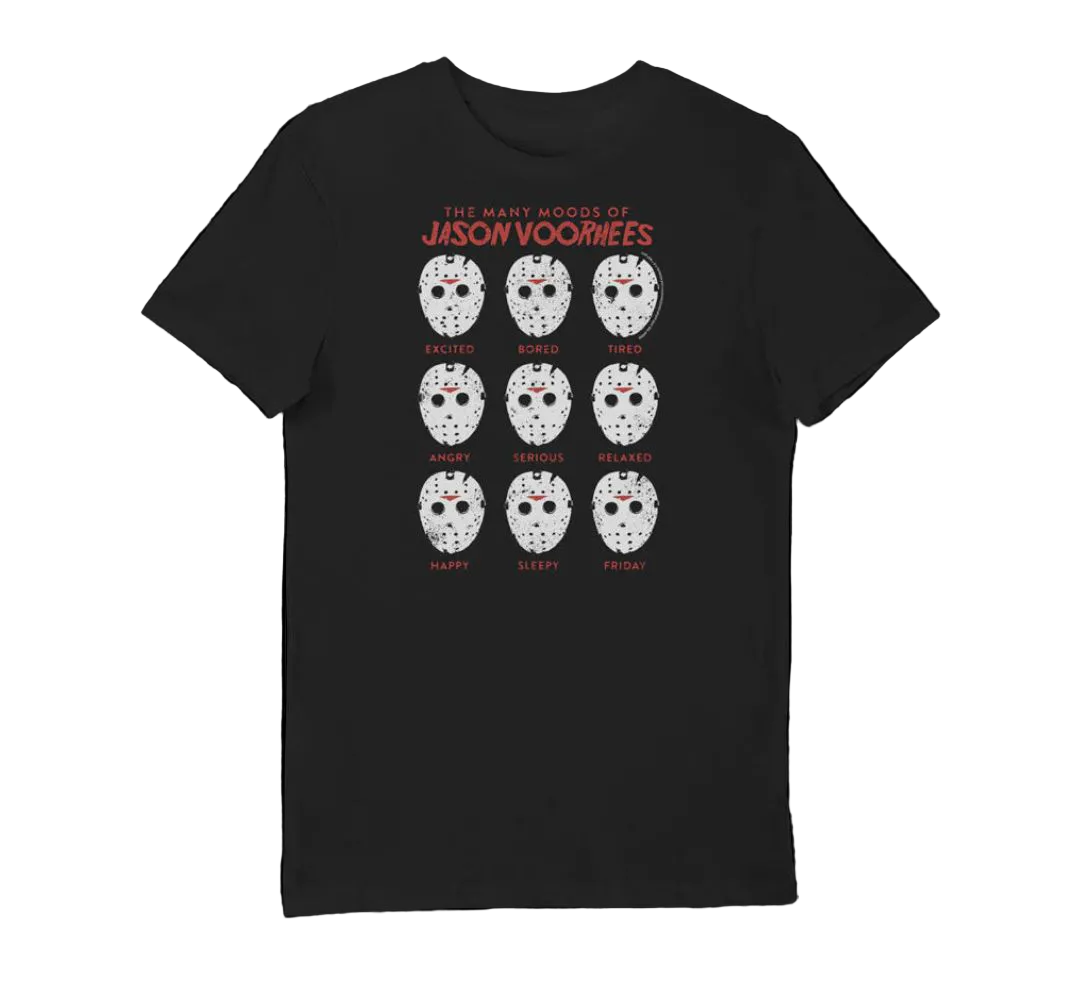 Many Moods Of Jason Voorhees T-shirt