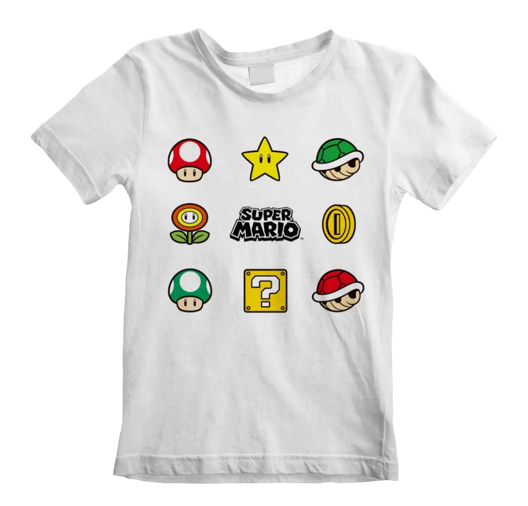 Kids Nintendo Super Mario Items T-shirt