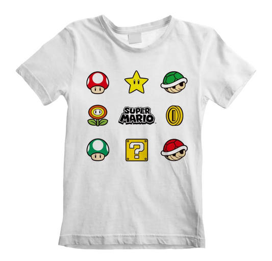 Kids Nintendo Super Mario Items T-shirt