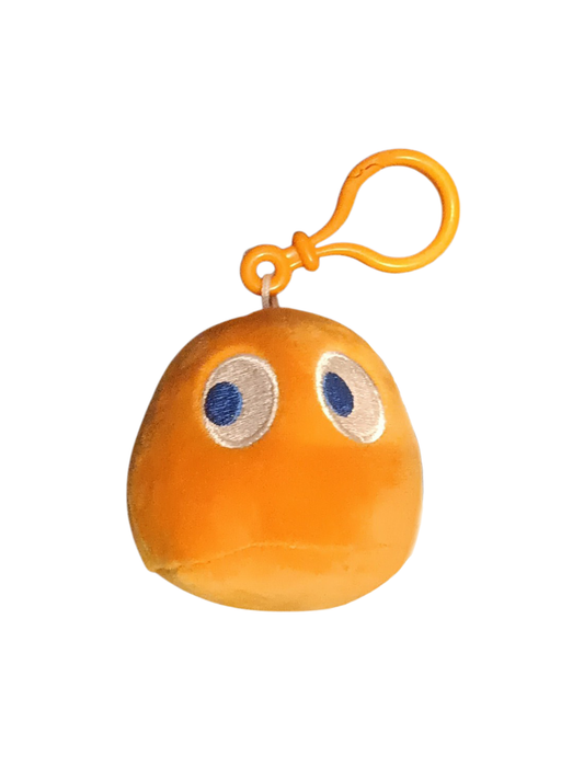 Pacman Orange Ghost Plush Keyring