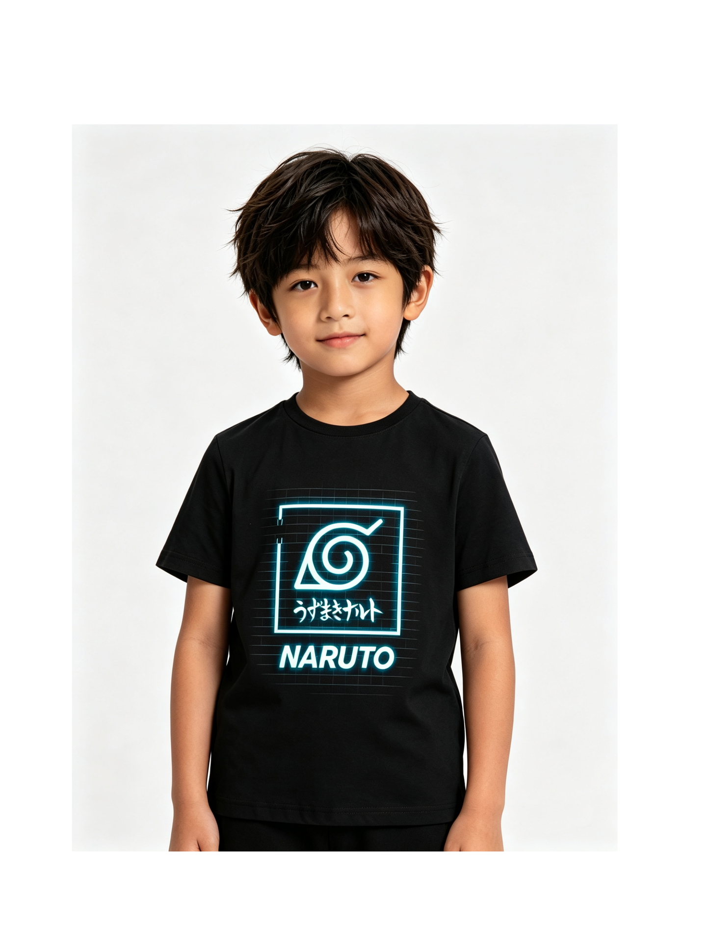 Kids Naruto Hidden Leaf Village 'Glow In The Dark' T-shirt (7-8 & 11-12yrs)
