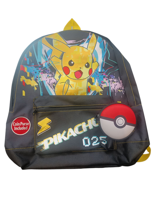 Pokémon Pikachu Backpack With Pokéball Coin Carrier