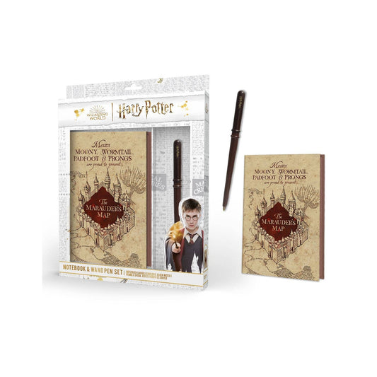 Harry Potter - Maruaders Map Notebook & Wand Pen Set