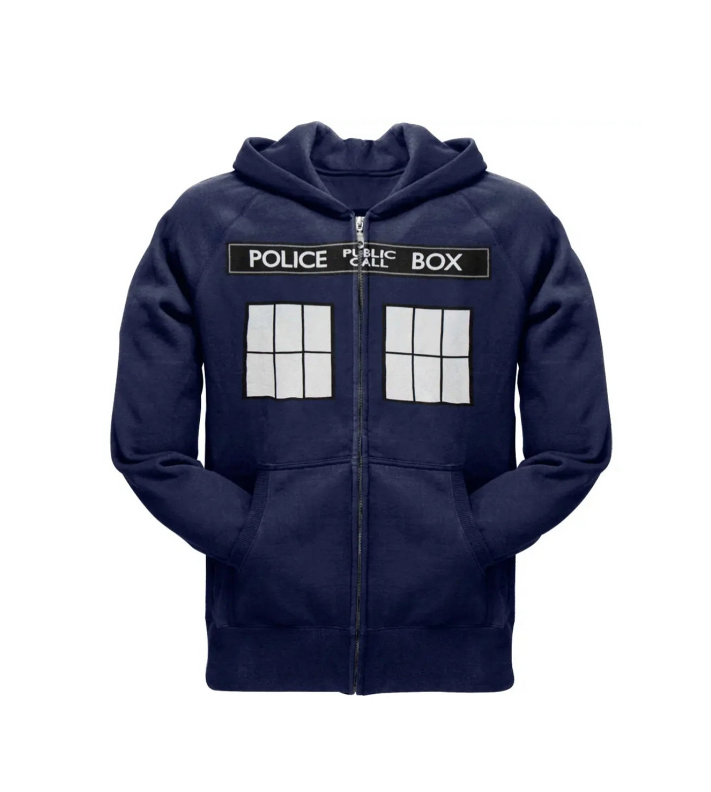Dr Who Tardis Zipped Hoodie