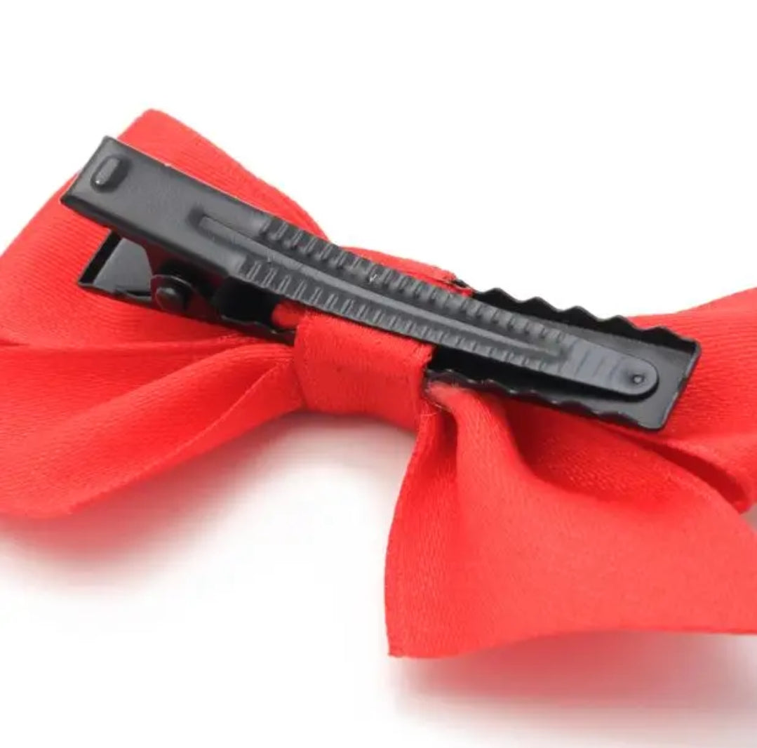Satin Bow Clips