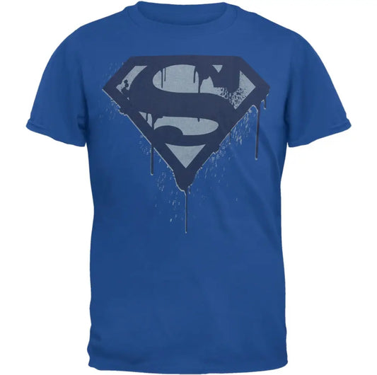 Superman Dripping Logo Big Kids T-shirt