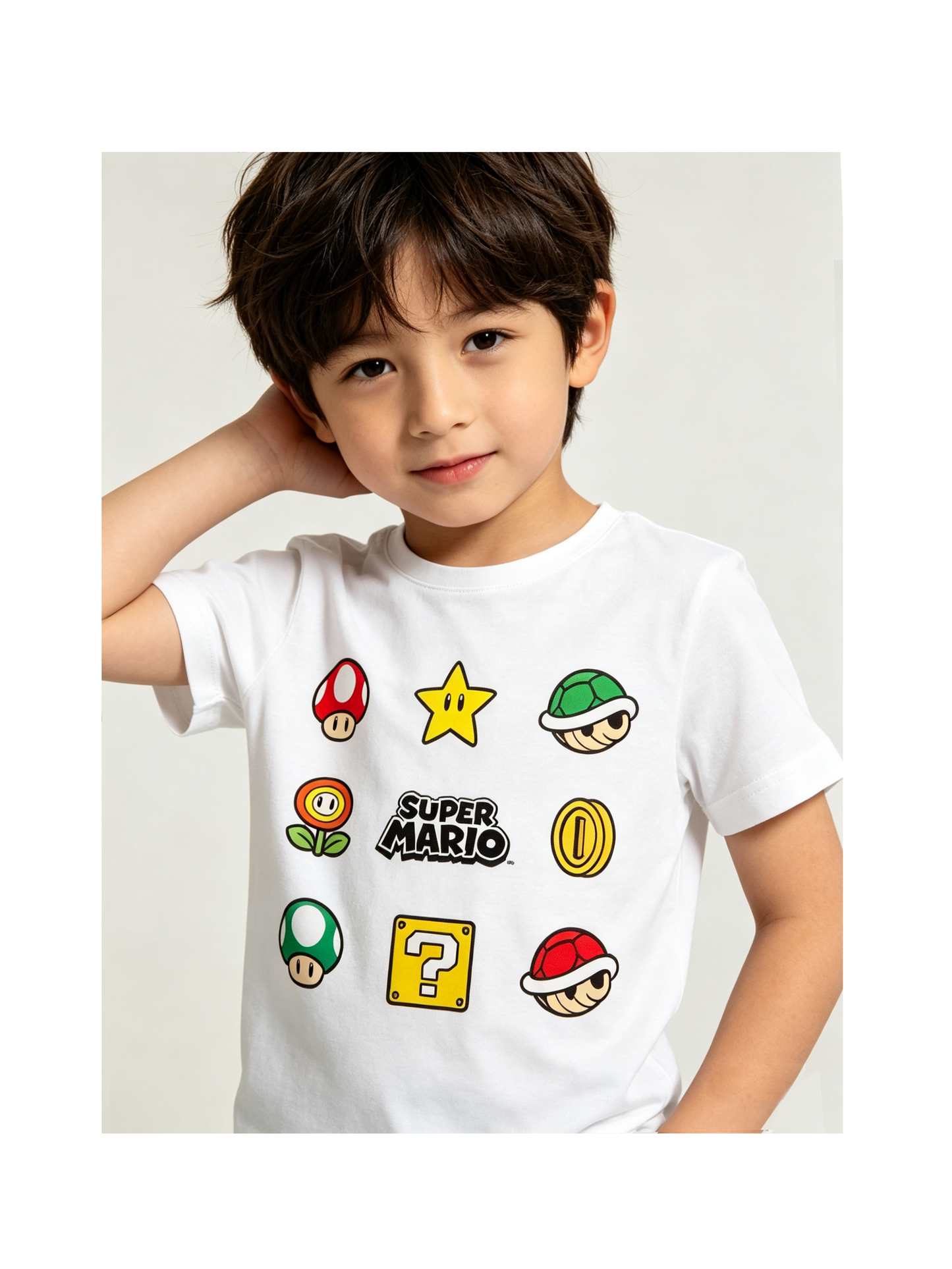 Kids Super Mario 'Items' T-shirt (9-12yrs)