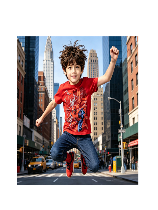 Kids Spiderman 'Where At' Juvy T-shirt (5-6yrs)