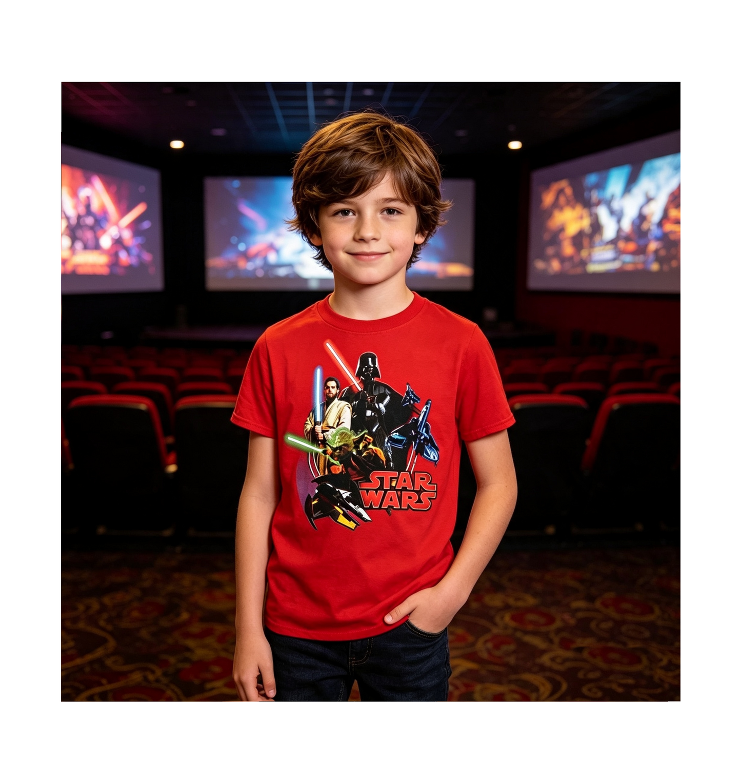 Kids Star Wars Light Sabers Juvy T-shirt (5-6yrs)